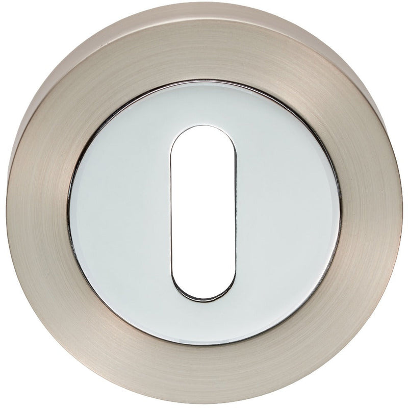 Carlisle Brass - Standard Profile Escutcheon - Satin Nickel / Polished Chrome - GK4003SNCP - Choice Handles