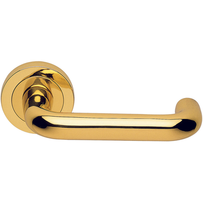 Manital - Studio H Lever on Round Rose - Polished Brass - AQ2 - Choice Handles