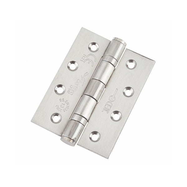 Frelan -  Ball Bearing Hinges 102 X 76 X 3mm Grade 13 Fire Rated Stainless Steel  - Satin Stainless Steel - J9500SSS (Pair) - Choice Handles