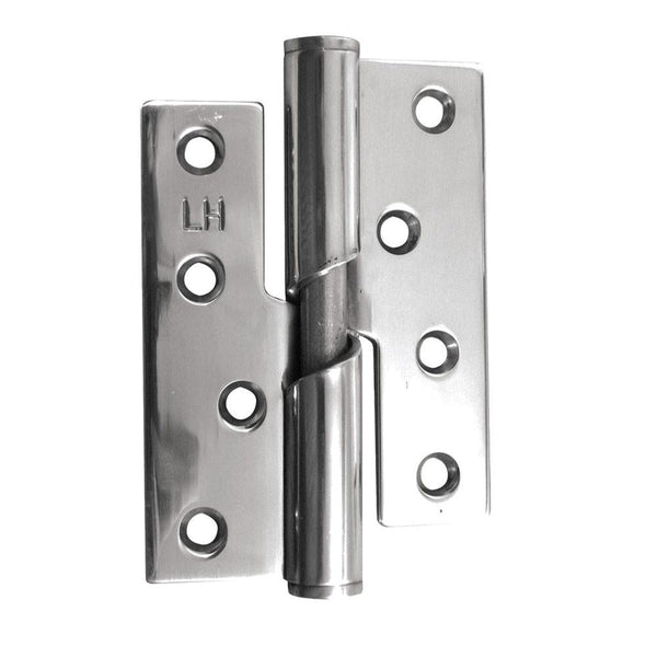 Frelan - Rising Butt Hinges 102 x 76 x 3mm - Left Hand - Polished Stainless Steel - J9510LHPSS - (Pair) - Choice Handles