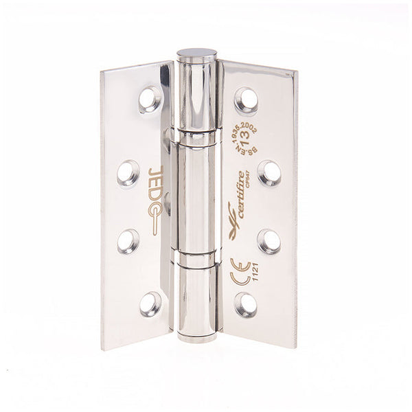 Frelan - Grade 13 Polymer Bearing Hinges 3 Knuckle 102x76x3mm - Polished Stainless Steel - J9603PSS (Pair) - Choice Handles