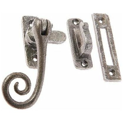 Frelan - Valley Forge Curly Tail Casement Window Fastener - Pewter Patina - VF19RT - Choice Handles