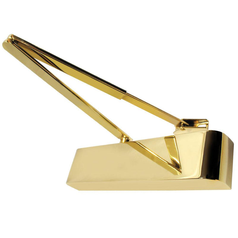 Frelan - Contract Size 2-4 Overhead Door Closer With Matching Arm - Polished Brass - JD200PB - Choice Handles