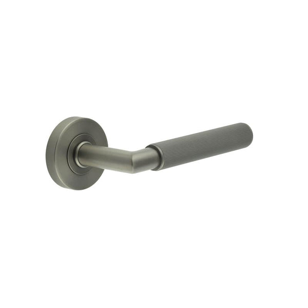 Frelan - Linear Knurled Lever on Rose - Gun Metal - JMB403 - Choice Handles