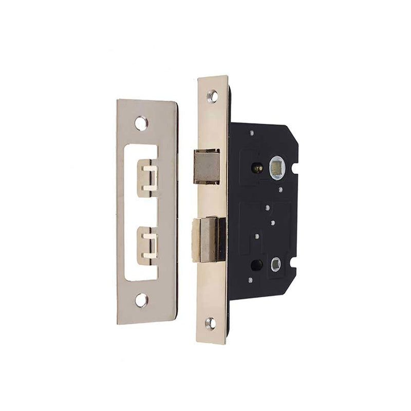 Frelan - Contract Bathroom Lock 63mm - JL150NP - Nickel Plated - Choice Handles