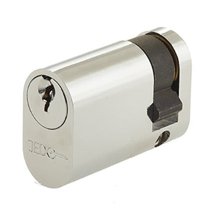 40mm Oval Profile Single Cylinder, Keyed to Differ with 3 Keys - Polished Chrome - Choice Handles