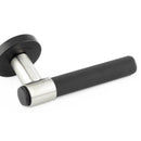 Frelan - Nero T-Bar Knurled Lever Door Handle on Round Rose - Matt Black - JMB105 - Choice Handles