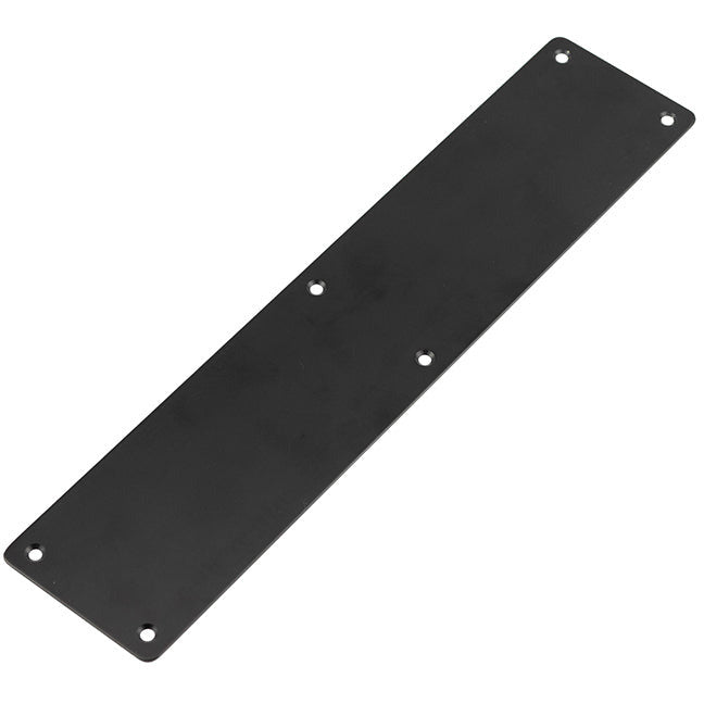 Frelan - Nero 350x75mm Radius Corner Push Finger plate - Matt Black - JMB81 - Choice Handles