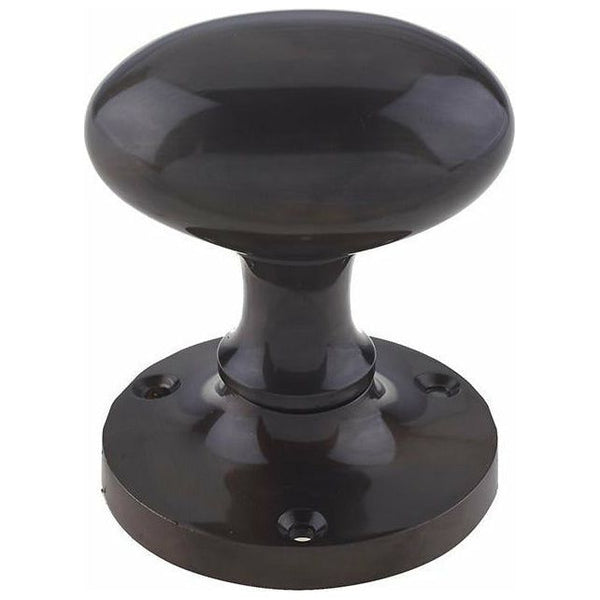 Frelan - Oval Mortice Door Knob  - Dark Bronze - JV34BDB - Choice Handles