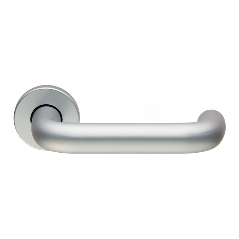 Eurospec - Safety Lever on Sprung Rose - Satin Anodised Aluminium - LRS4001SAA - Choice Handles