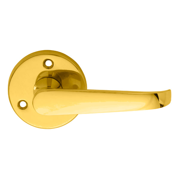 Carlisle Brass - Victorian Lever on Round Rose - Polished Brass - M32 - Choice Handles
