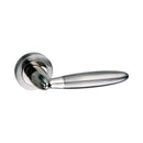 Atlantic - Mediterranean Gibraltar Lever on Round Rose - Satin Nickel/Polished Nickel - M83SNNP - Choice Handles
