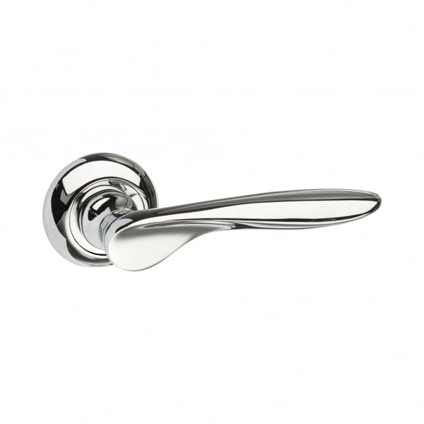 Atlantic - Mediterranean Malta Lever on Round "C" Rose - Polished Chrome - MC25CP - Choice Handles