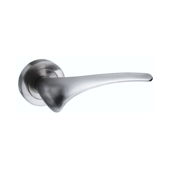 Atlantic - Mediterranean Marseille Lever on Round Rose - Satin Nickel - M70SN - Choice Handles