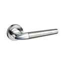 Atlantic - Mediterranean Toulon Lever on Round Rose - Satin Nickel/Polished Chrome - M191SNCP - Choice Handles