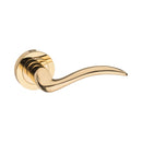 Atlantic - Mediterranean Valencia Lever on Round Rose - Polished Brass - M85BP - Choice Handles
