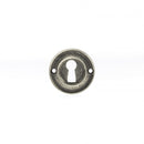 Atlantic Old English Solid Brass Open Key Hole Escutcheon - Matt Gun Metal - OERKEMBN - Choice Handles