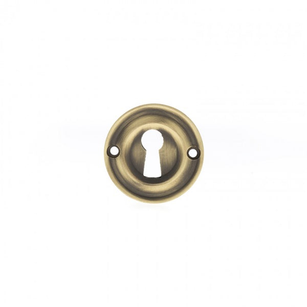 Atlantic Old English Solid Brass Open Key Hole Escutcheon - Matt Antique Brass - OERKEMAB - Choice Handles