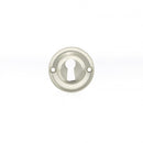 Atlantic Old English Solid Brass Open Key Hole Escutcheon - Satin Nickel - OERKESN - Choice Handles