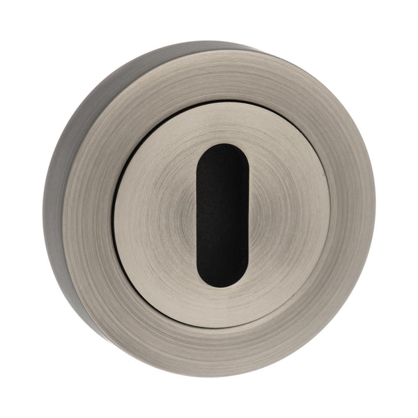 Atlantic Old English Key Escutcheon - Matt Gun Metal - OEESCKMBN - Choice Handles