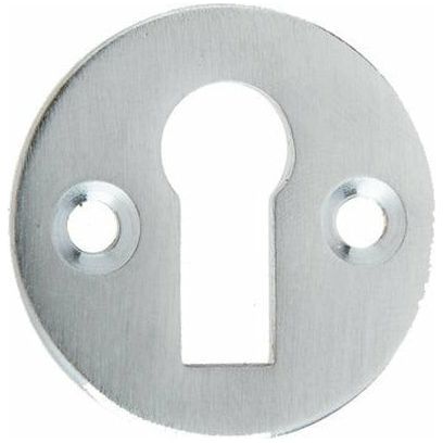 Frelan - Standard Profile Round Keyhole Escutcheon - Satin Chrome - JV41SC - Choice Handles