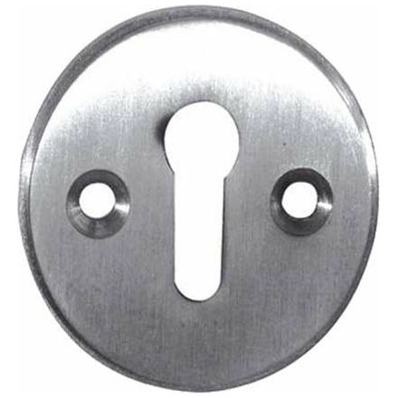 Frelan - Standard Profile Keyhole Escutcheon 40mm Diameter - Satin Chrome - JV603SC - Choice Handles