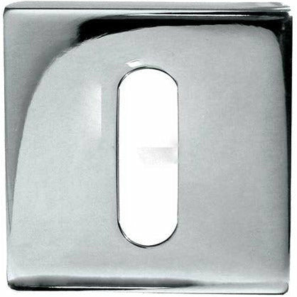 Frelan - Standard Profile Square Keyhole Escutcheon - Polished Stainless Steel - JPS10 - Choice Handles