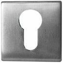 Frelan - Euro Profile Square Escutcheon (52mm x 52mm x 7mm) - Satin Stainless Steel - JSS11 - Choice Handles