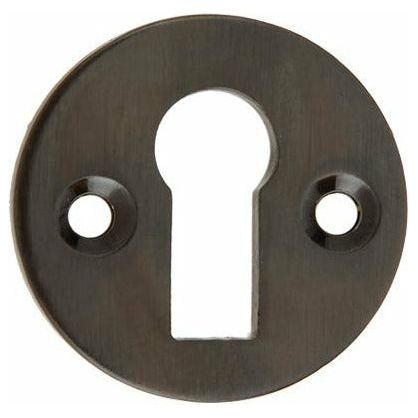 Frelan - Standard Profile Round Keyhole Escutcheon - Dark Bronze - JV41DB - Choice Handles