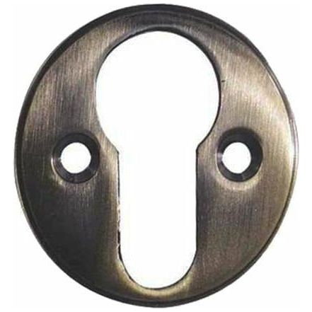 Frelan Hardware Euro Profile Escutcheon 40mm Diameter - Antique Brass - JV603EAB - Choice Handles