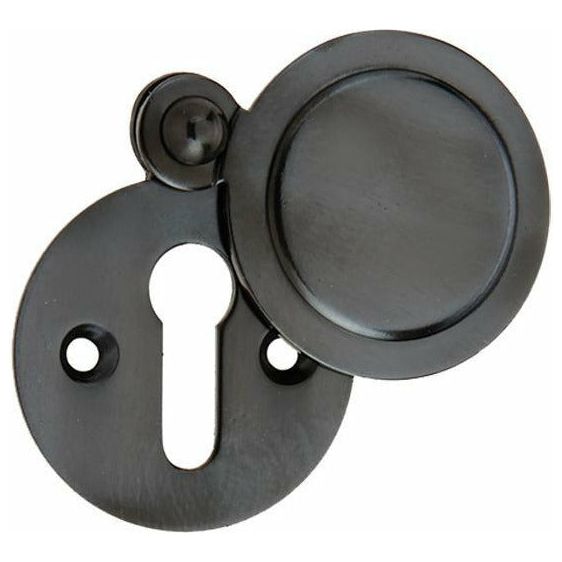 Frelan - Standard Profile Round Covered Keyhole Escutcheon - Dark Bronze - JV42DB - Choice Handles