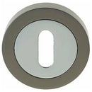 Frelan - Standard Profile Keyhole Escutcheon - Dual Finish - Polished Chrome & Black Nickel - JV503PCBN - Choice Handles