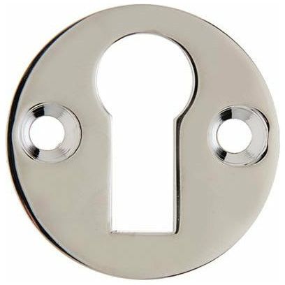 Frelan - Standard Profile Round Keyhole Escutcheon - Polished Nickel - JV41PN - Choice Handles