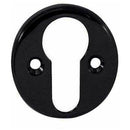 Frelan Hardware Euro Profile Escutcheon 40mm Diameter - Polished Black Nickel - JV603EPBN - Choice Handles