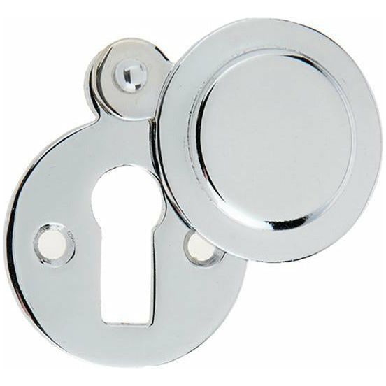 Frelan - Standard Profile Round Covered Keyhole Escutcheon - Polished Chrome - JV42PC - Choice Handles