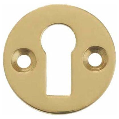 Frelan - Standard Profile Round Keyhole Escutcheon - Polished Brass - JV41PB - Choice Handles