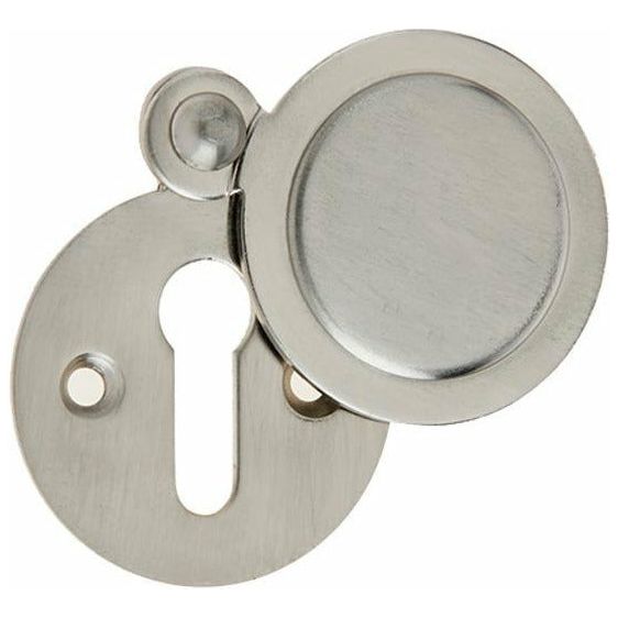Frelan - Standard Profile Round Covered Keyhole Escutcheon - Satin Nickel - JV42SN - Choice Handles