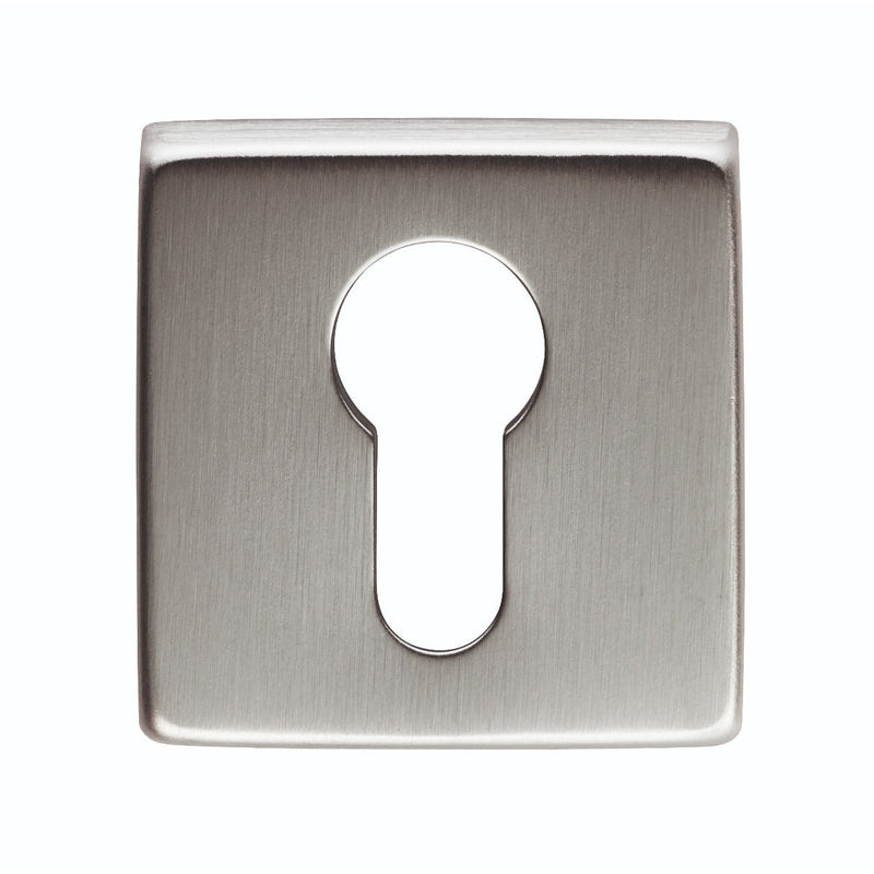 Manital - Square Euro Profile Escutcheon - Satin Chrome - QE001SC - Choice Handles