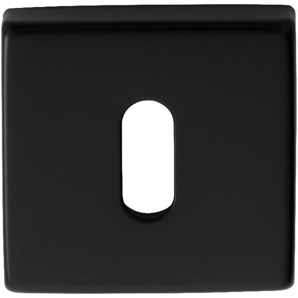 Manital - Square Standard Key Escutcheon - Black - QE003BLK - Choice Handles