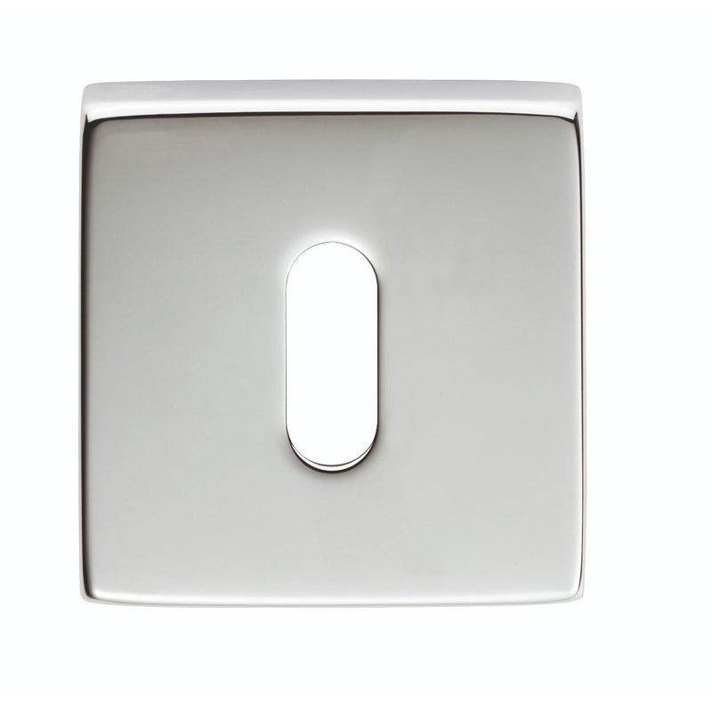 Manital - Square Standard Key Escutcheon - Polished Chrome - QE003CP - Choice Handles