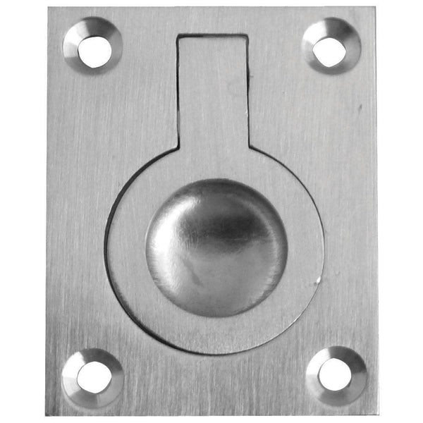 Frelan - Flush Ring Pull 50mm x 63mm - Satin Chrome - JV424BSC - Choice Handles