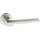 Atlantic - Forme Ginevra Designer Lever on Minimal Round Rose - Satin Chrome - FMR430SC - Choice Handles