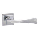 Atlantic - Senza Pari Guido Designer Lever on Flush Square Rose - Polished Chrome - SP190CP - Choice Handles
