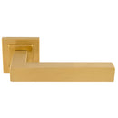 Eurospec - Alvar Designer Lever on Sprung Square Rose - Satin PVD - SSL1401SPVD - Choice Handles