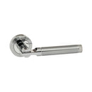 Atlantic - STATUS Dakota Lever on Round Rose - Satin Chrome/Polished Chrome - S36RSCPC - Choice Handles