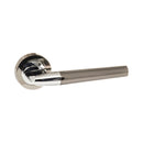 Atlantic - STATUS Tennessee Lever on Round Rose - Black Nickel/Polished Chrome - S37RBNPC - Choice Handles