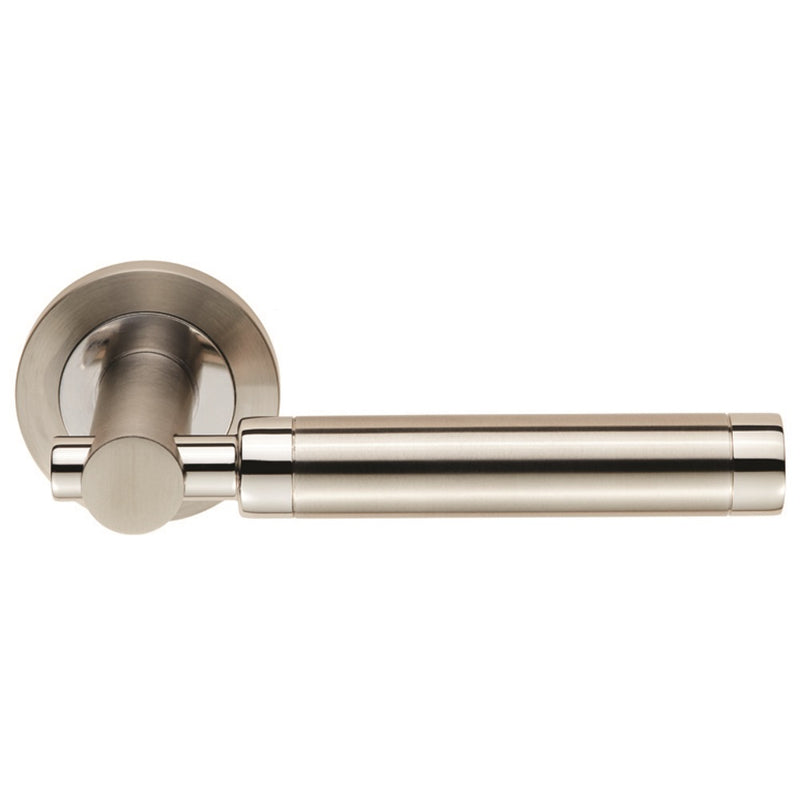 Eurospec - Steelworx SWL Astoria Lever on Rose - Bright/Satin Stainless Steel - SWL1006DUO - Choice Handles