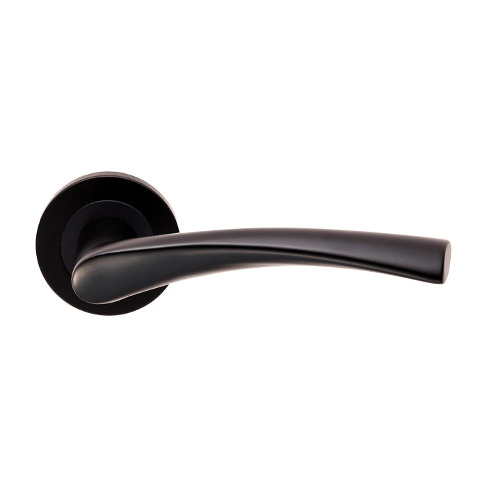 Eurospec - Steelworx SWL Breeze Lever on Rose - Matt Black - SWL1121MB - Choice Handles