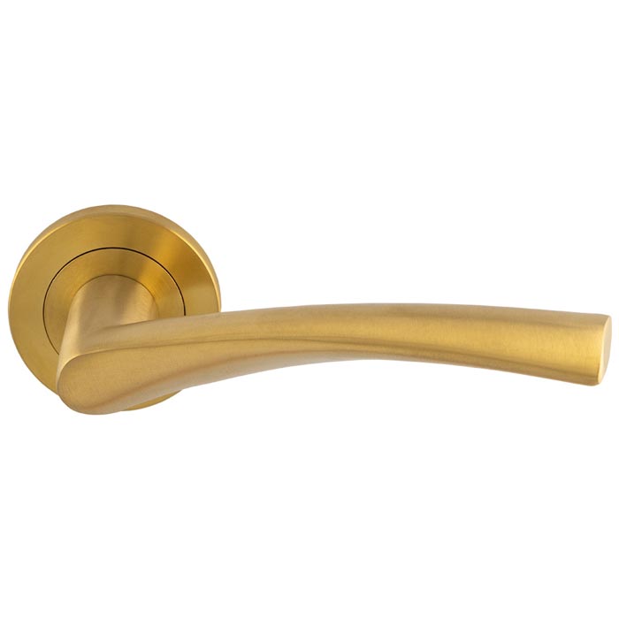 Eurospec - Steelworx SWL Breeze Lever on Rose - Satin PVD - SWL1121SPVD - Choice Handles