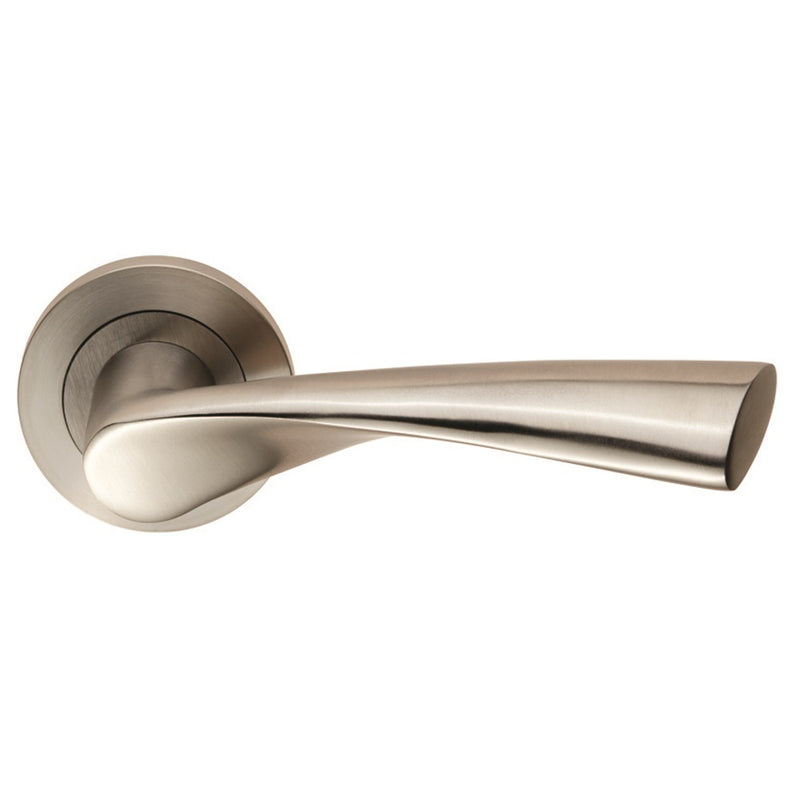 Eurospec - Steelworx SWL Breeze Lever on Rose - Satin Stainless Steel - SWL1121SSS - Choice Handles